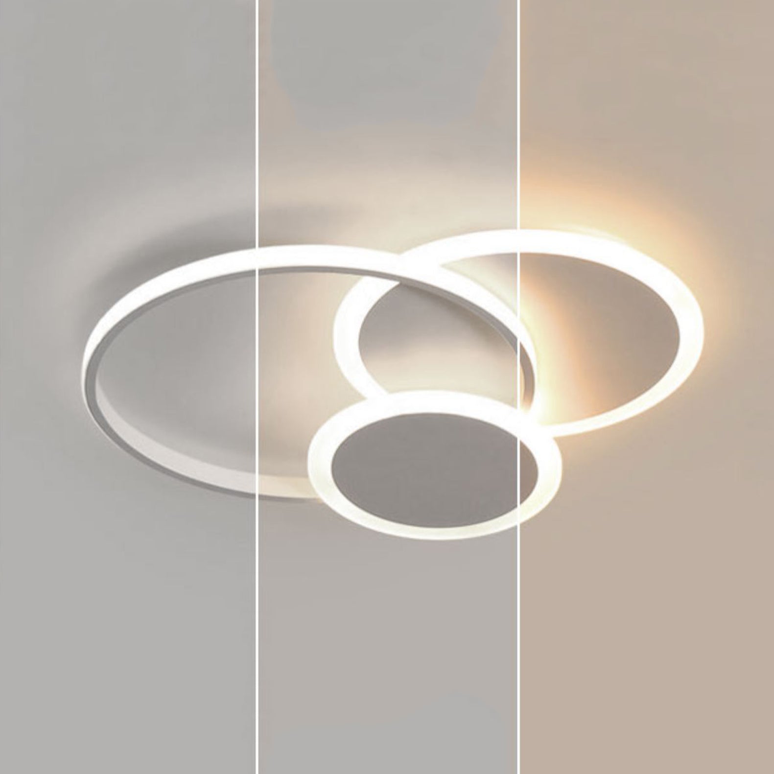 Round LED Flush Mounted Ceiling Lights Contemporary Lighting Fixture for Living Room