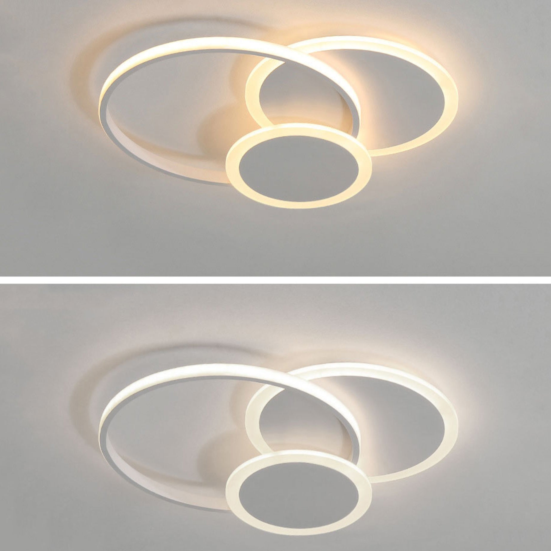 Round LED Flush Mounted Ceiling Lights Contemporary Lighting Fixture for Living Room