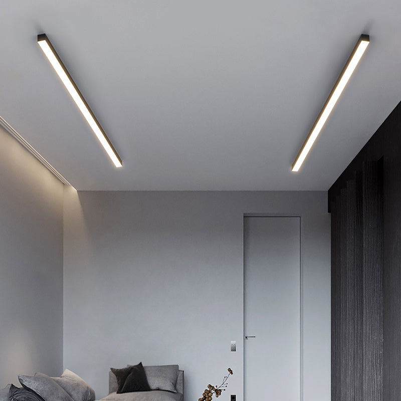 Forme linéaire en métal Lumière Lumière moderne à 1 lumière LED FUX MONT ARRIVANT