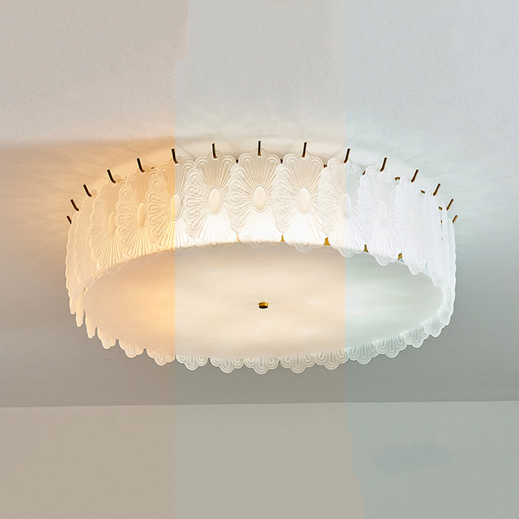 Runde in der Nähe der Deckenlampe moderne Glasgolddecke im modernen Stil