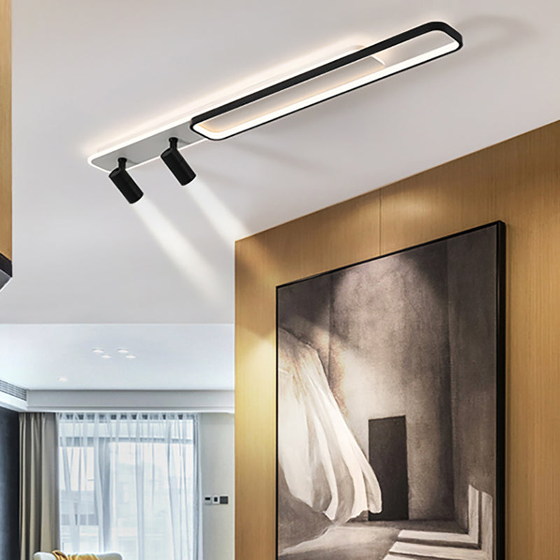 Linear Metal Ceiling Flush Mount Light Simple LED Ceiling Mounted Light