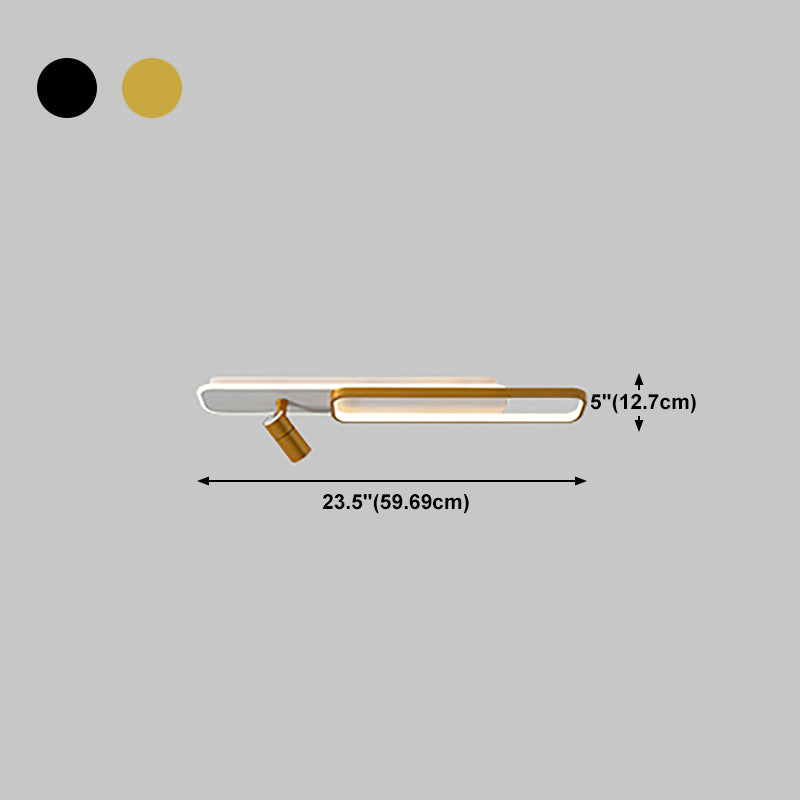 Luz de techo de techo de metal lineal Luz de techo LED simple Luz montada