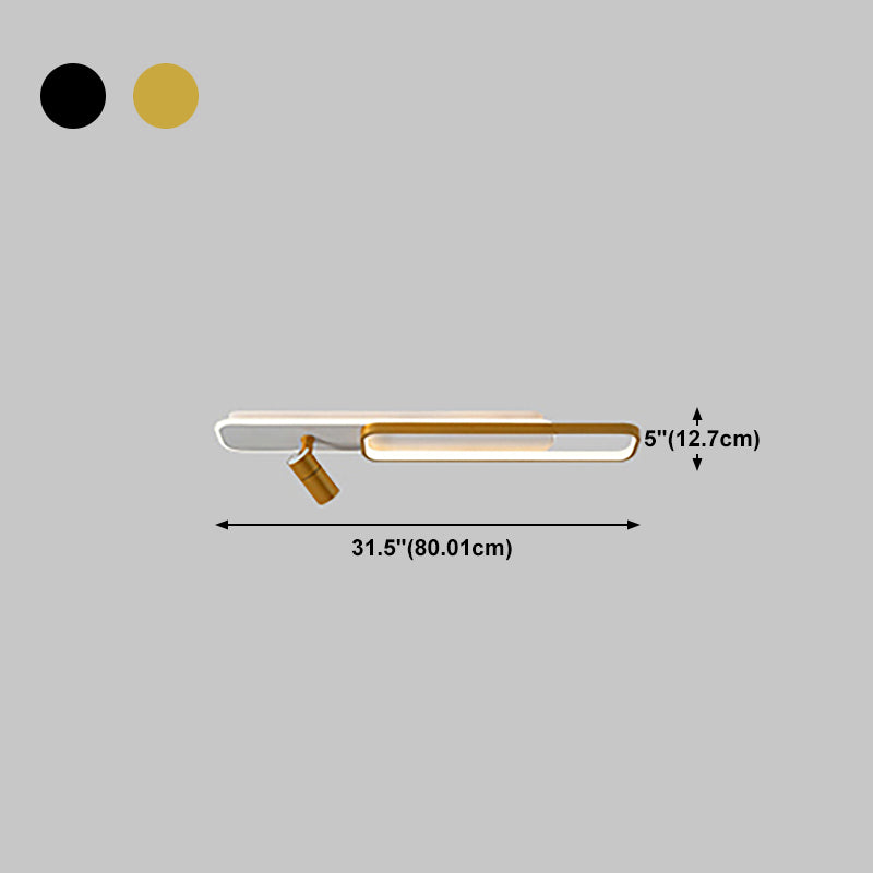 Luz de techo de techo de metal lineal Luz de techo LED simple Luz montada