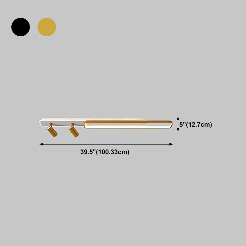 Luz de techo de techo de metal lineal Luz de techo LED simple Luz montada