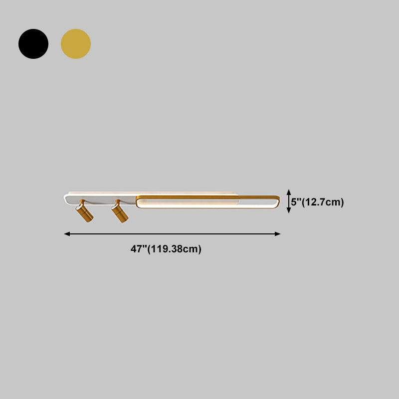 Luz de techo de techo de metal lineal Luz de techo LED simple Luz montada