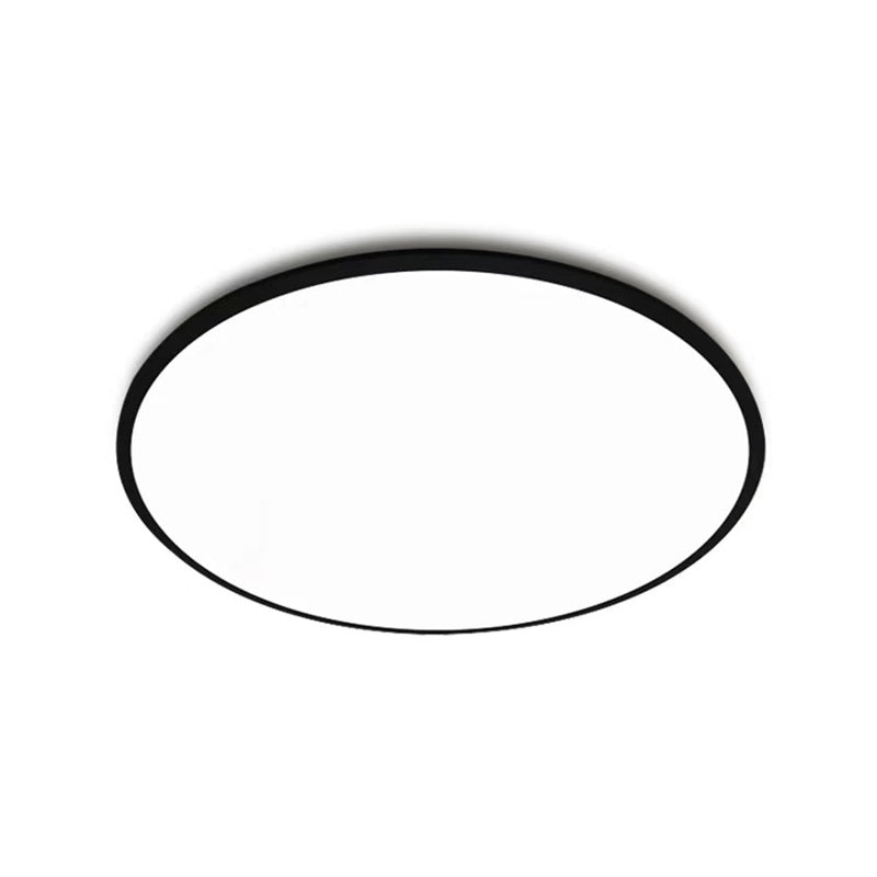 Circle Ceiling Light Fixture Minimalist Aluminum LED Black Ceiling Light