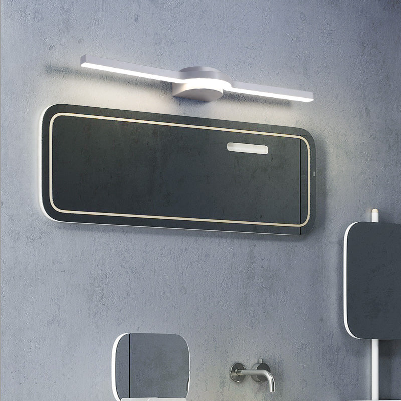 Lineaire LED ijdelheid Mirror Licht eenvoudig Stijlvol metalen badkamer Wandlicht