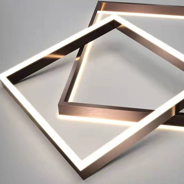 Luminaires de pendentif métallique de forme carrée