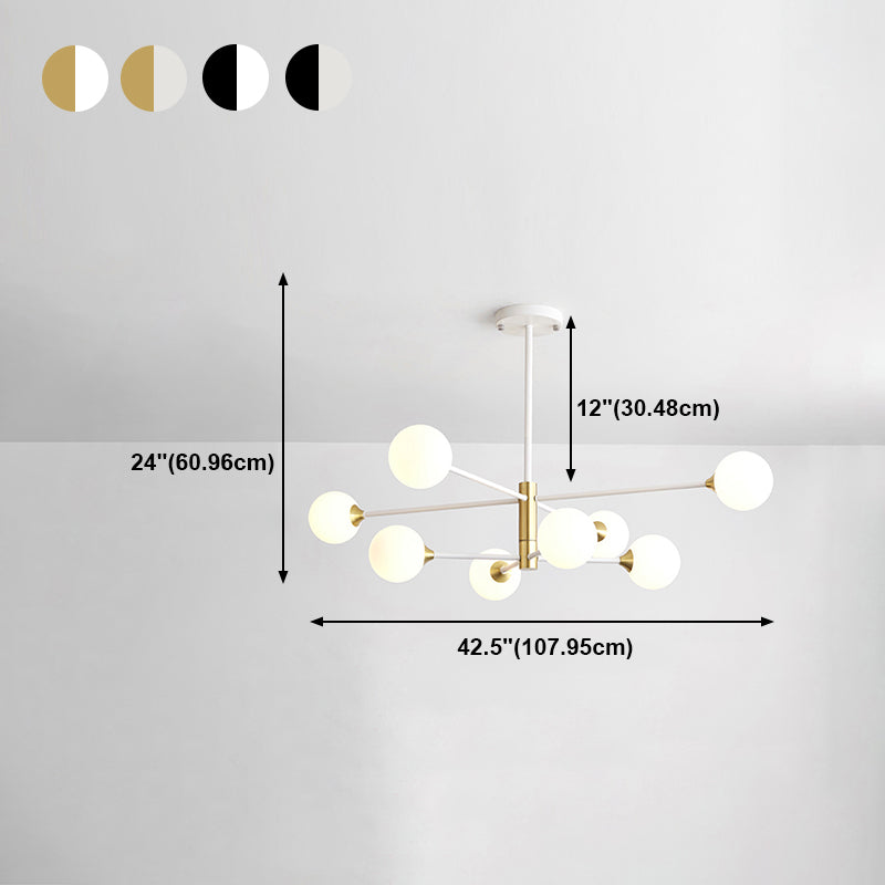 Spherical Shape Metal Pendant Light Fixtures Modern Style Hanging Light Fixtures