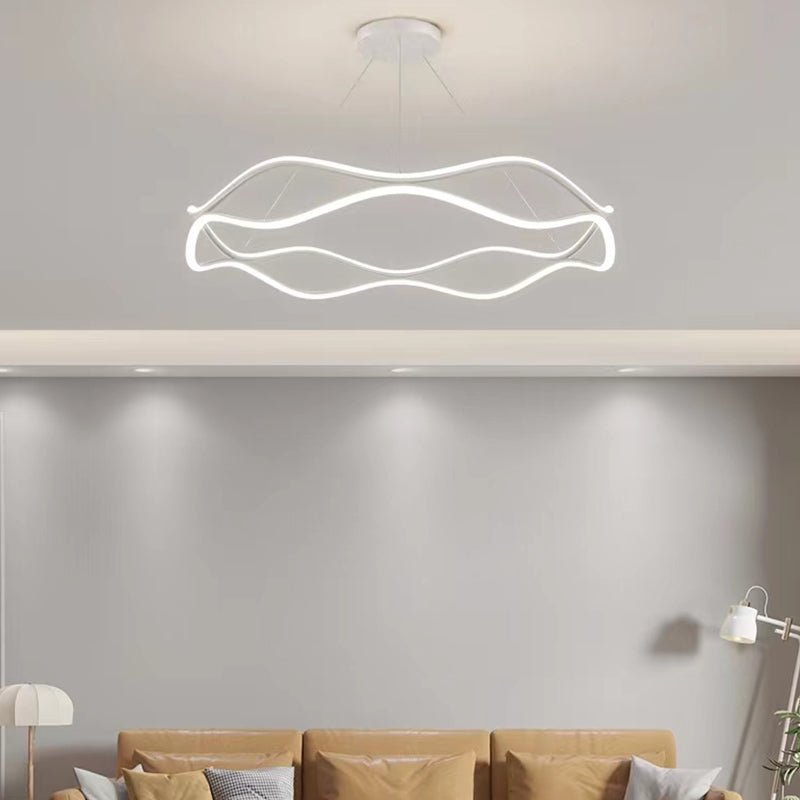 Luminaires de pendentif métallique de forme linéaire