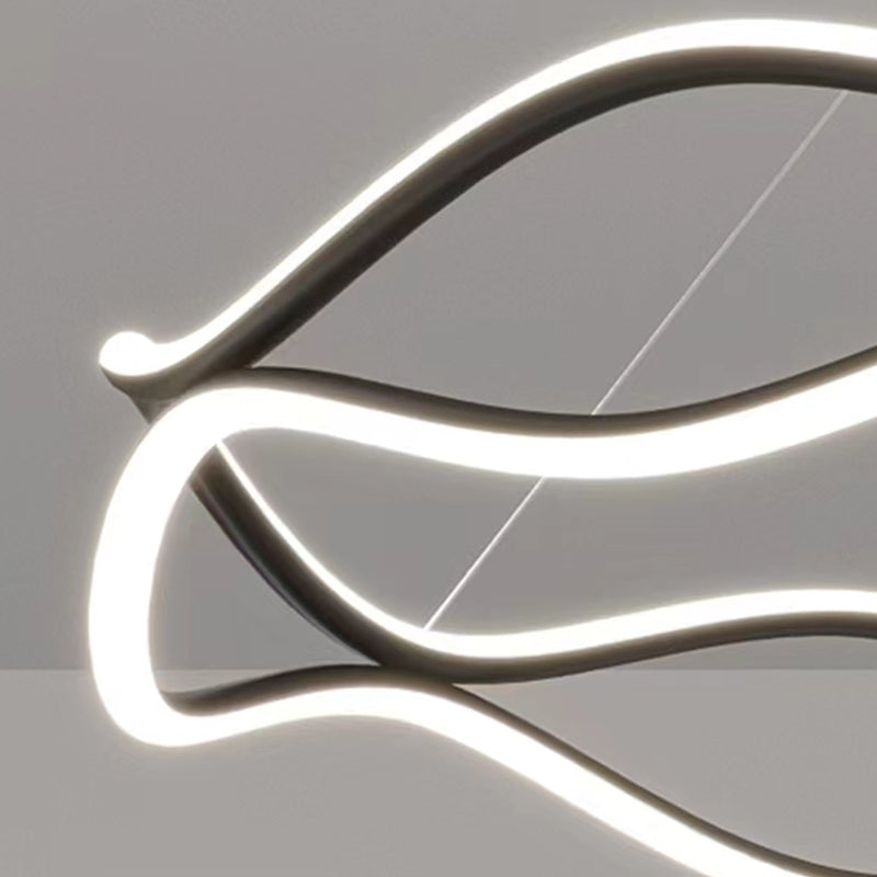 Luminaires de pendentif métallique de forme linéaire