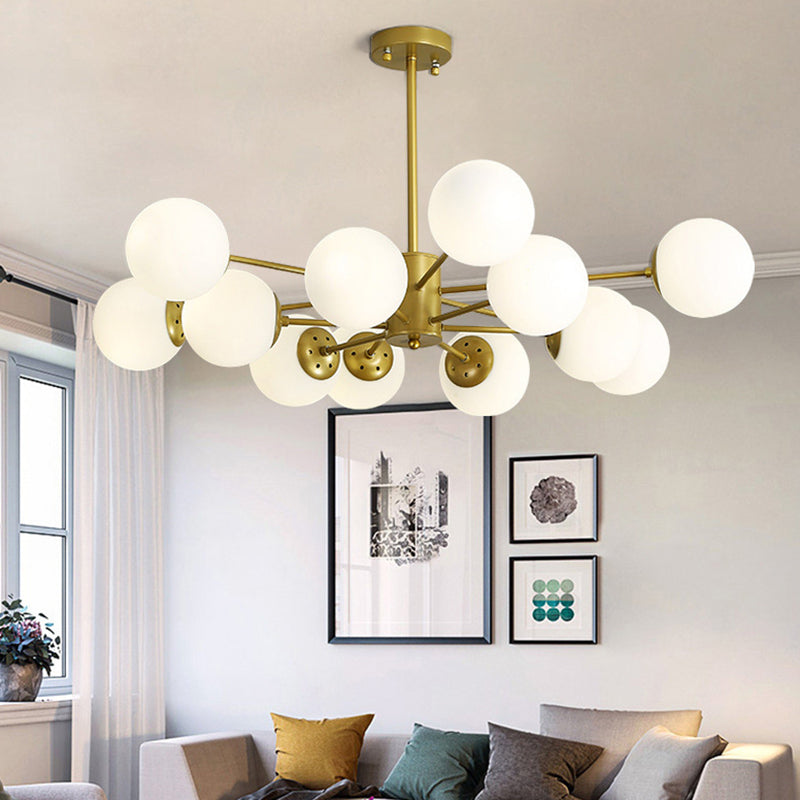 Chandelier de nuance en verre moderne Globe Pendeur de lustre multicer