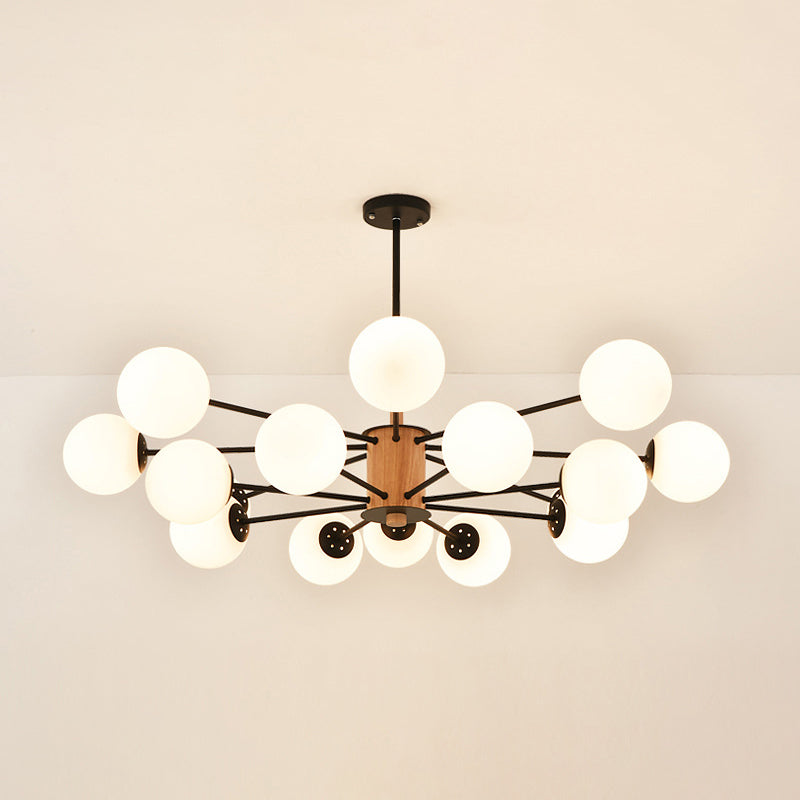 Forme sphérique Chandelier Light Modern Style Glass Multi Light Hanging Sanging pour étudier