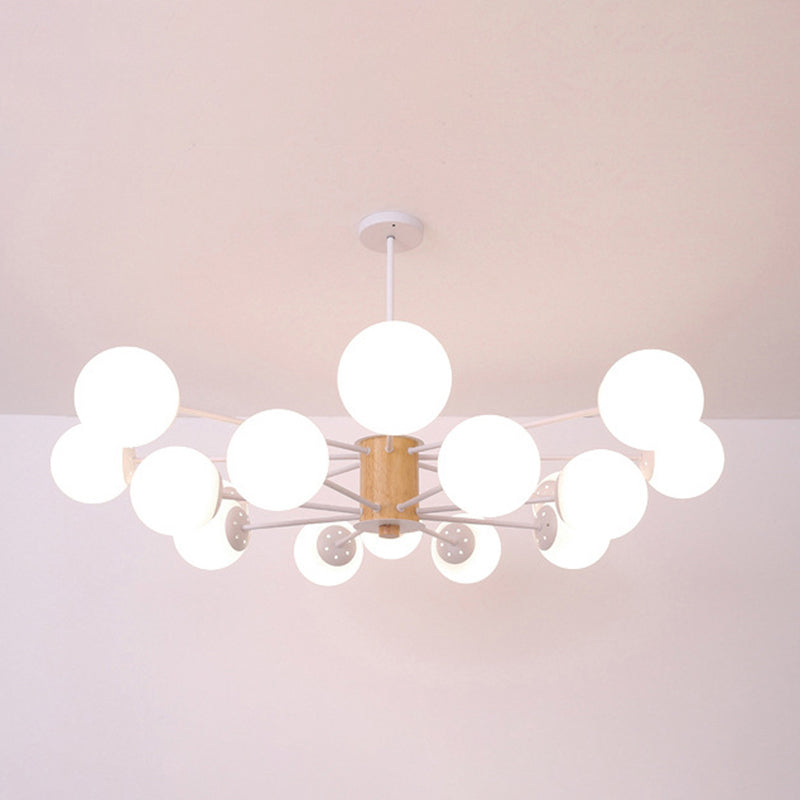 Forme sphérique Chandelier Light Modern Style Glass Multi Light Hanging Sanging pour étudier