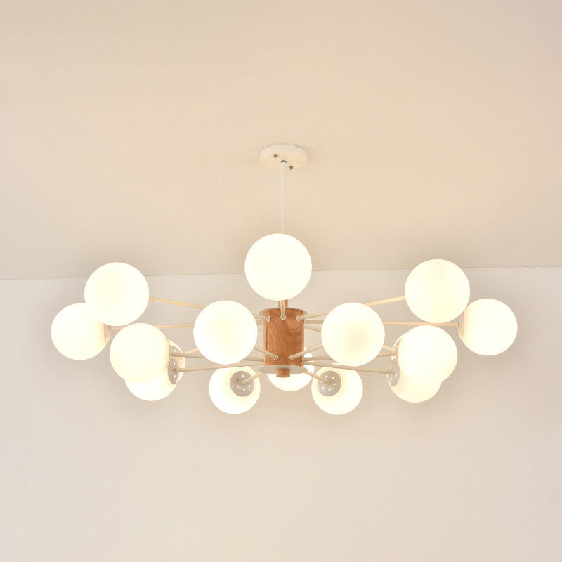 Forme sphérique Chandelier Light Modern Style Glass Multi Light Hanging Sanging pour étudier