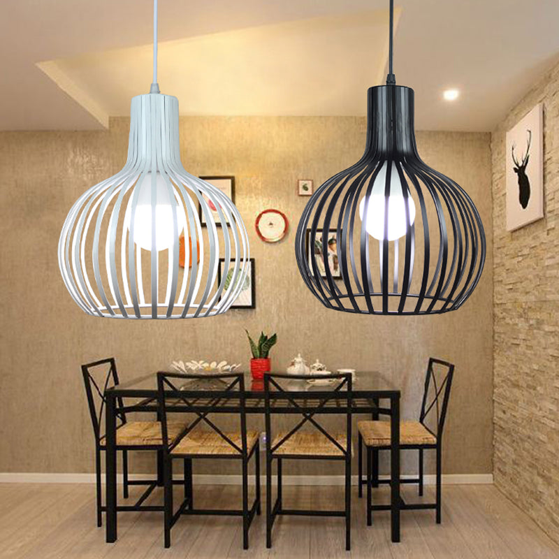 Luminaire de pendentif sphérique de style loft 1 lampe suspension du plafond en métal de bulbe