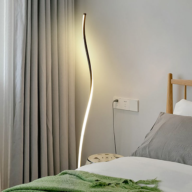 Linear Shape Metal Floor Lights Modern Style 1-Light Floor Lamp