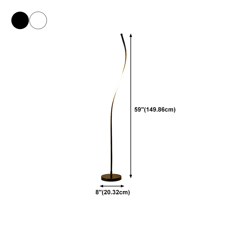 Lineare Form Metallbodenleuchten moderner Stil 1 leichter Boden montiertes Licht