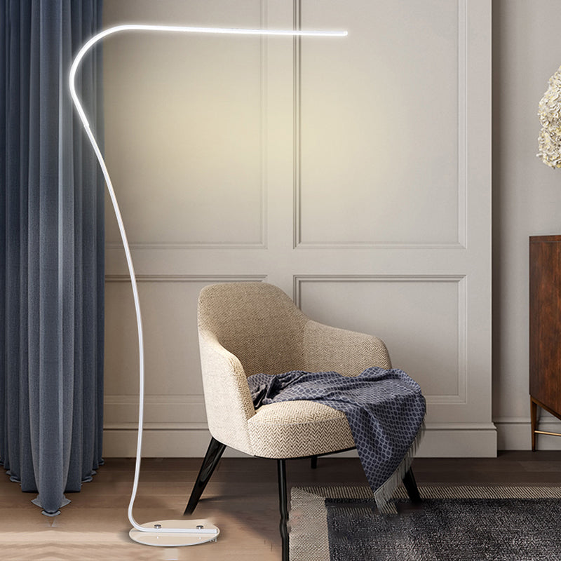 Metal Linear Shape Floor Lights Modern Style 1-Light Floor Lamp