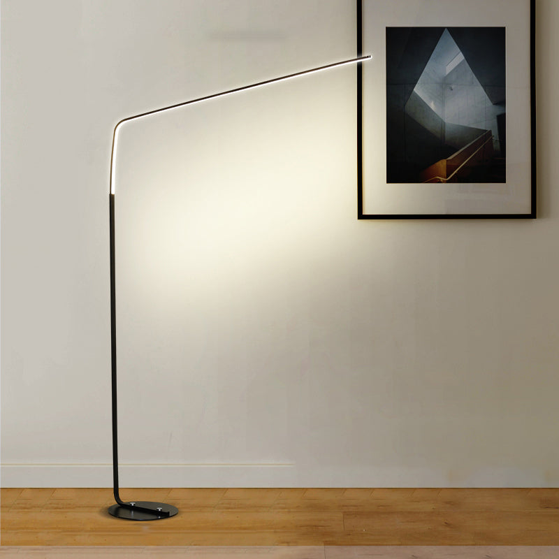 Metal Linear Shape Floor Lights Modern Style 1-Light Floor Lamp