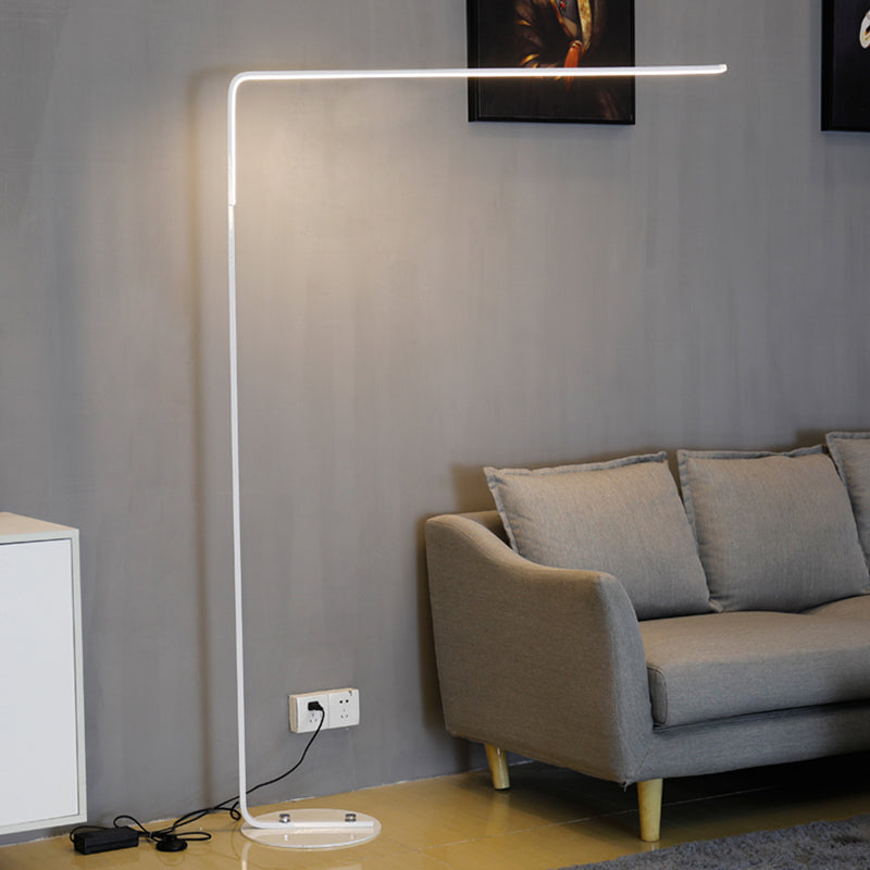 Metal Linear Shape Floor Lights Modern Style 1-Light Floor Lamp