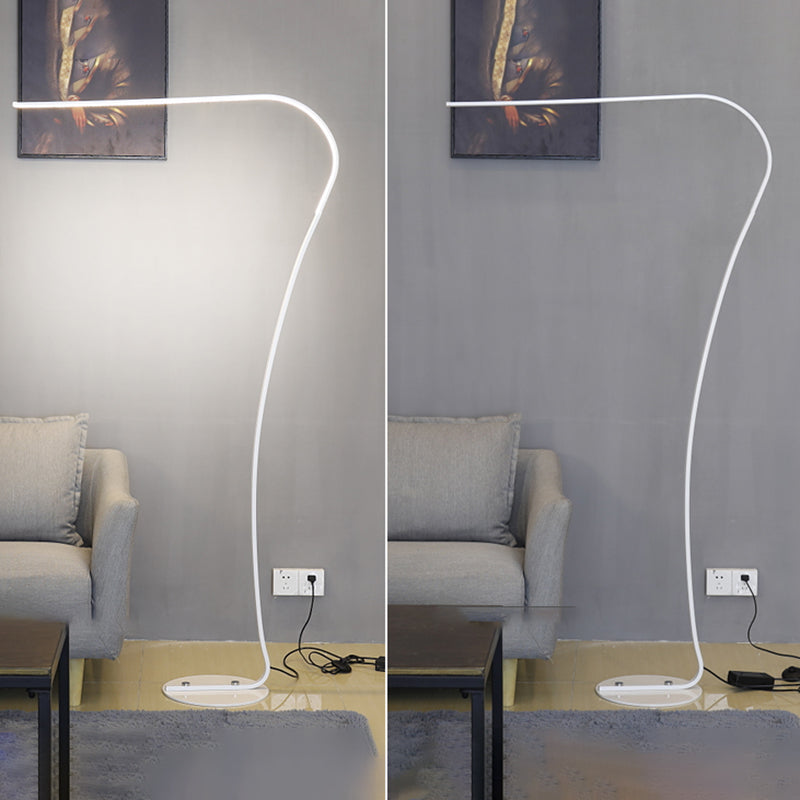 Metal Linear Shape Floor Lights Modern Style 1-Light Floor Lamp