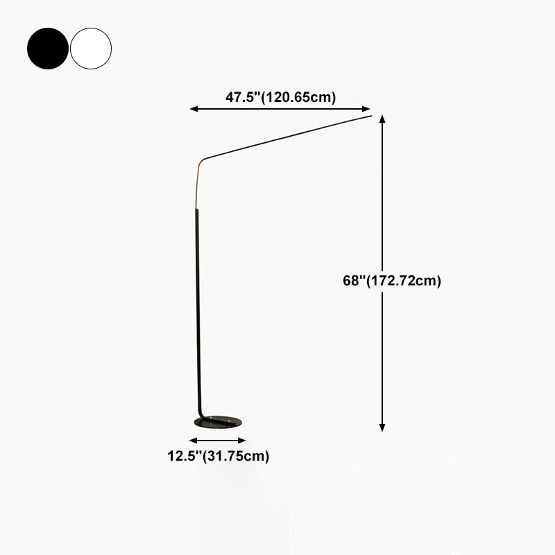 Metal Linear Shape Floor Lights Modern Style 1-Light Floor Lamp