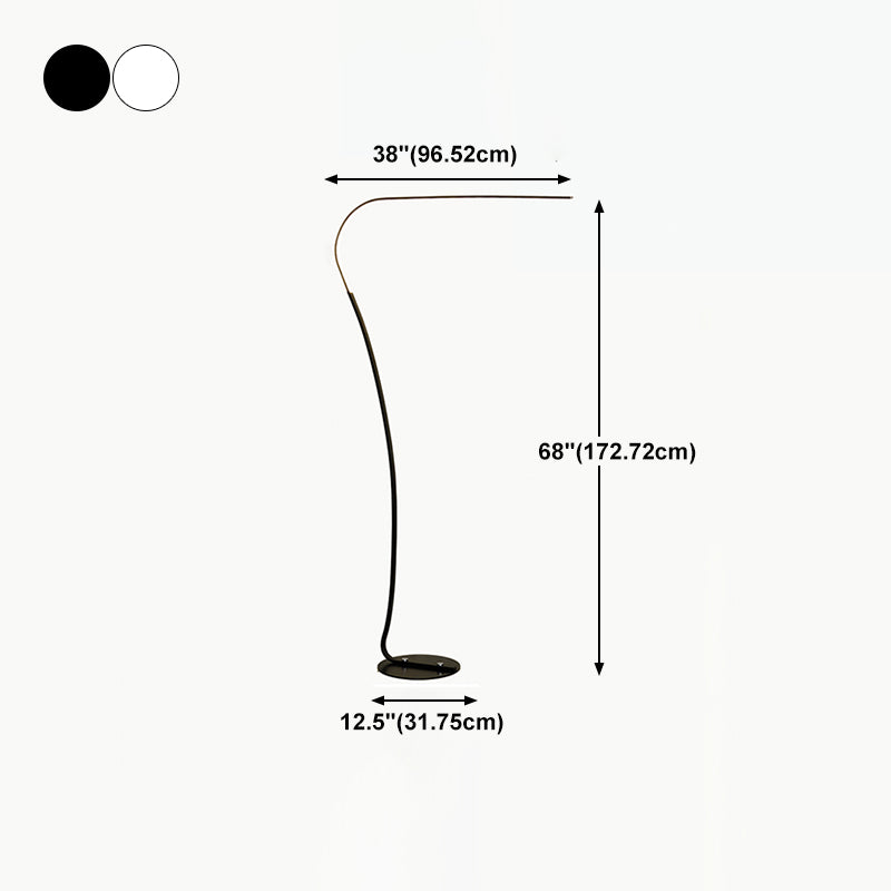 Metal Linear Shape Floor Lights Modern Style 1-Light Floor Lamp