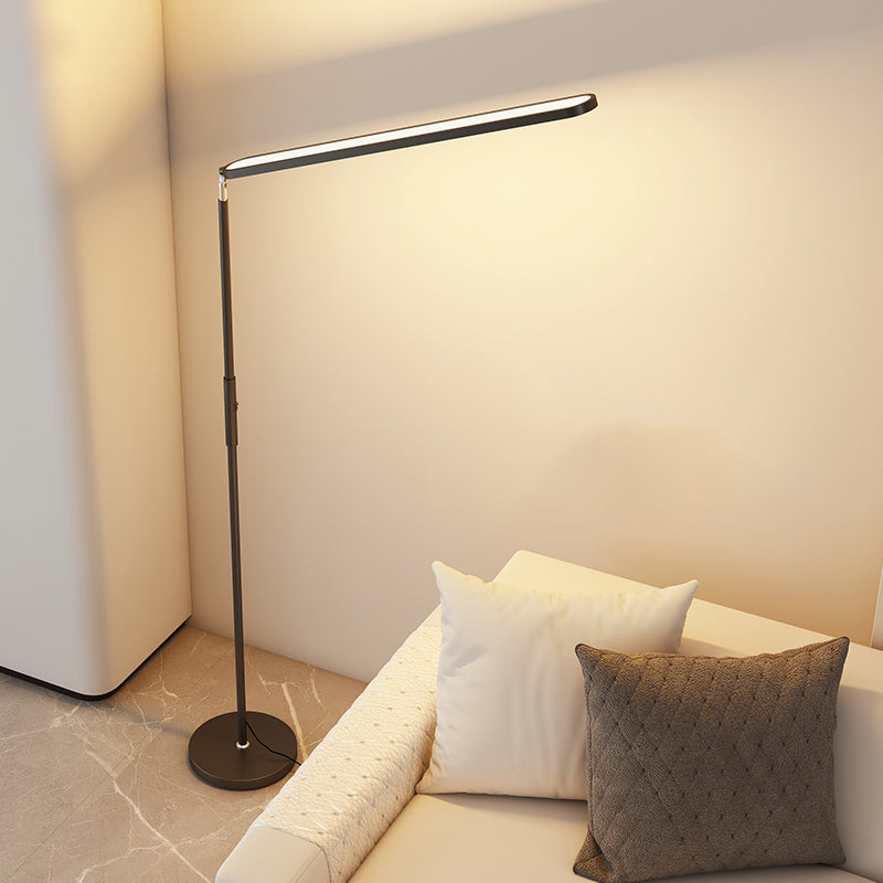 Linear Shape Metal Floor Lamp Modern 1 Light Floor Light for Living Room