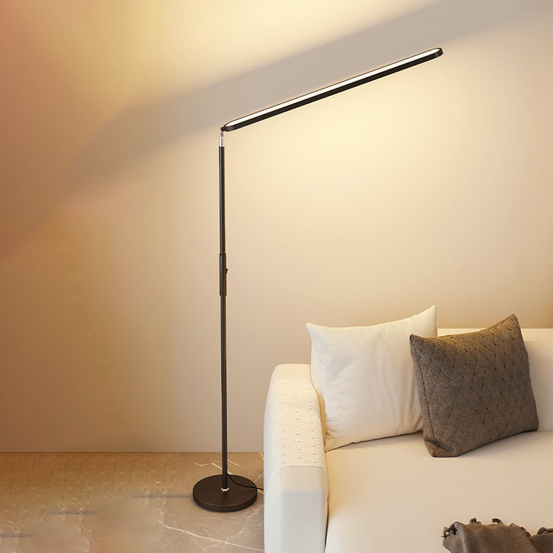 Linear Shape Metal Floor Lamp Modern 1 Light Floor Light for Living Room