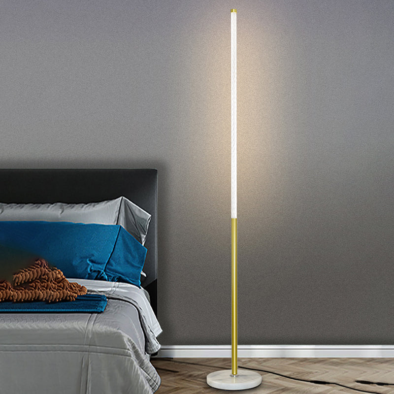 Linear Shape Metal Floor Lights Modern 1-Light Floor Lamp for Living room