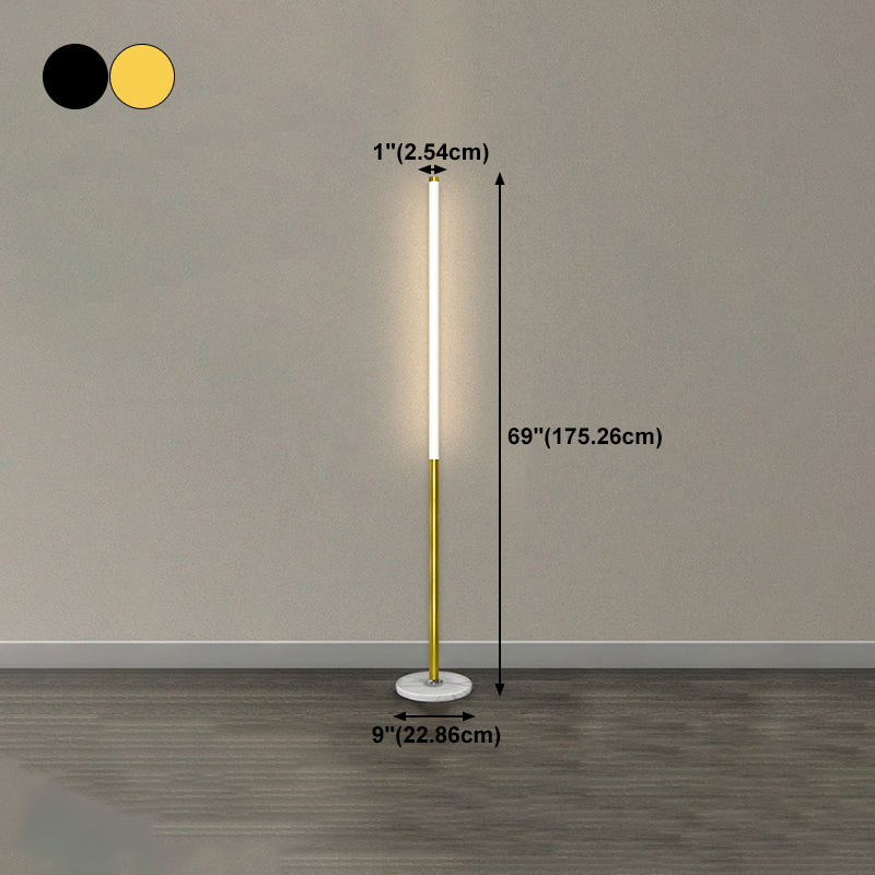 Lineare Form Metallbodenleuchten moderne 1 leichte Bodenmontage Licht