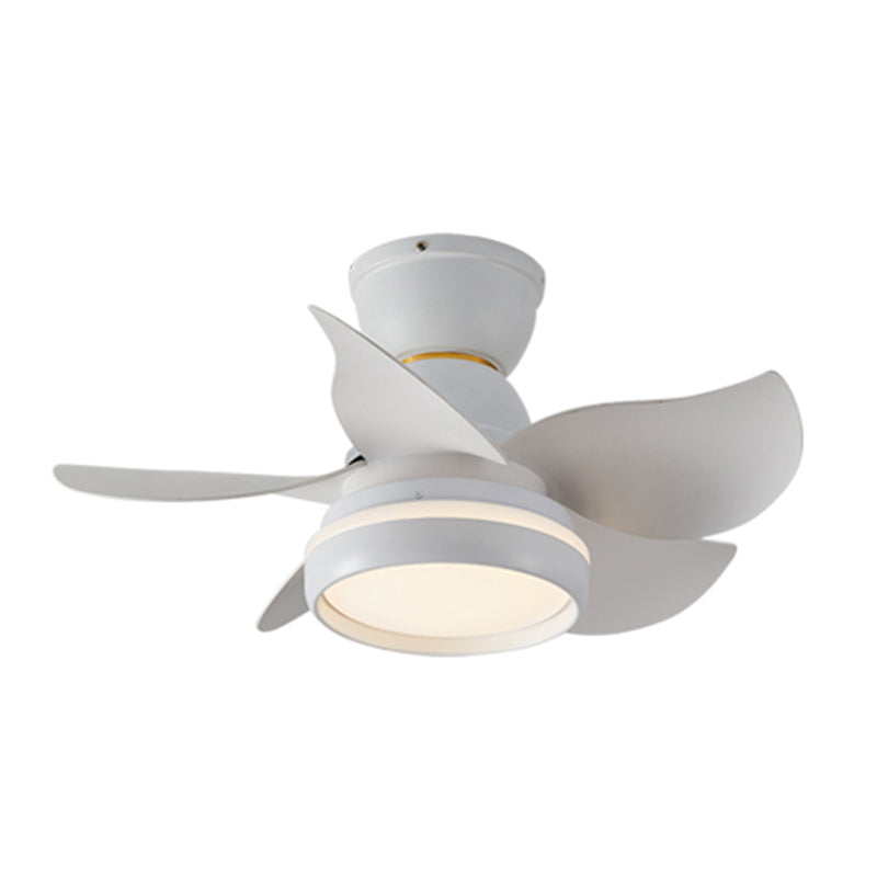 Conversion de fréquence Ventilateur LED Light Macaron Style Kids Room Semi Flush Plafond Light