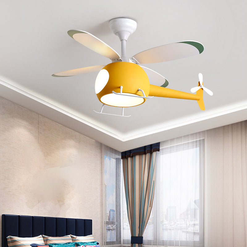 Metal Ceiling Fan Lighting Modern Style Multi Light Ceiling Fan Lamp for Living Room