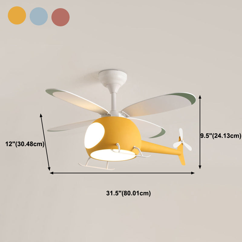 Metal Ceiling Fan Lighting Modern Style Multi Light Ceiling Fan Lamp for Living Room