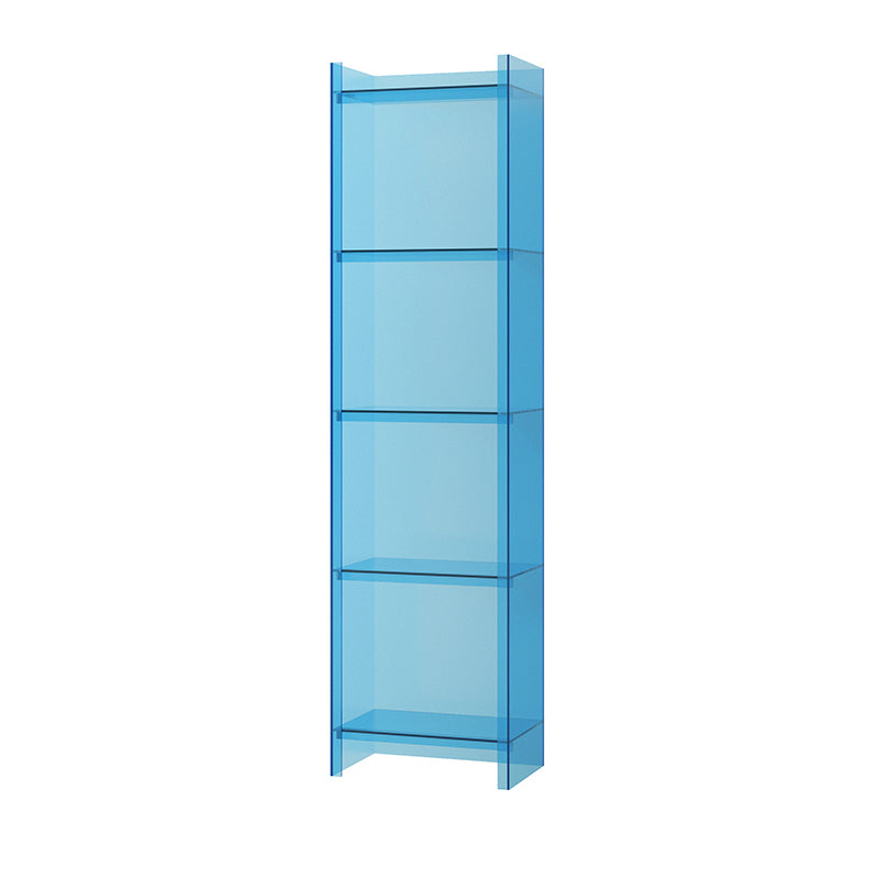 Scandinavian Acrylic Standard Bookshelf Vertical Closed Back Bookshelf for Living Room