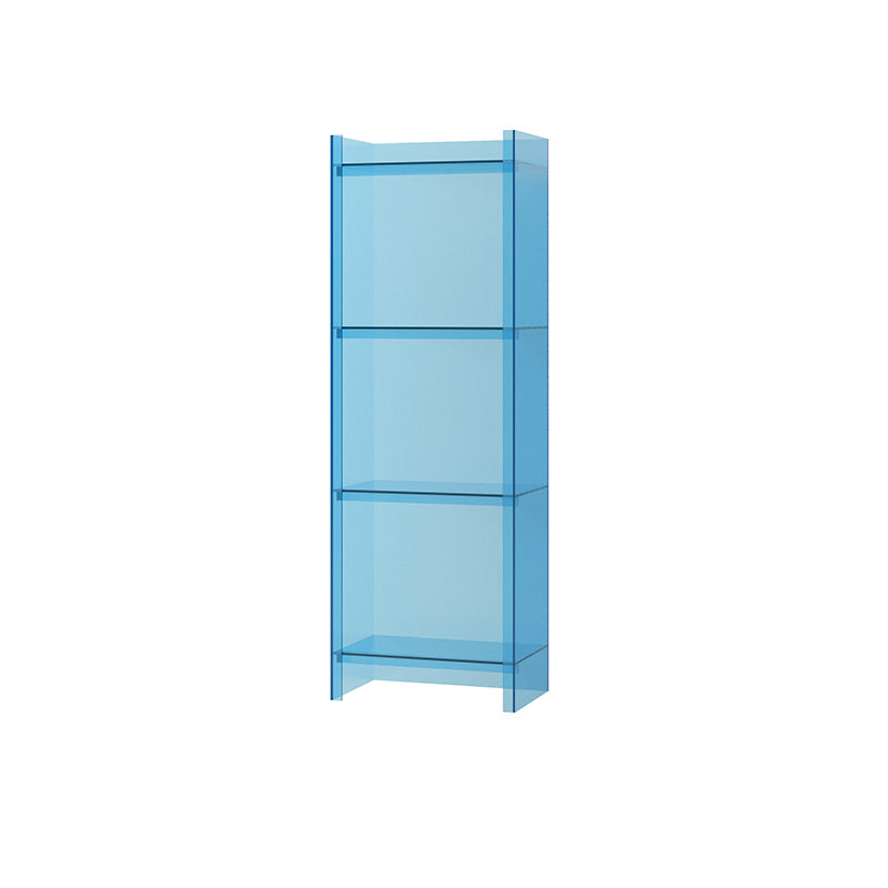 Scandinavian Acrylic Standard Bookshelf Vertical Closed Back Bookshelf for Living Room