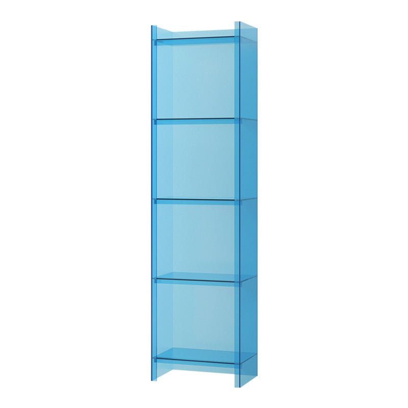 Scandinavian Acrylic Standard Bookshelf Vertical Closed Back Bookshelf for Living Room