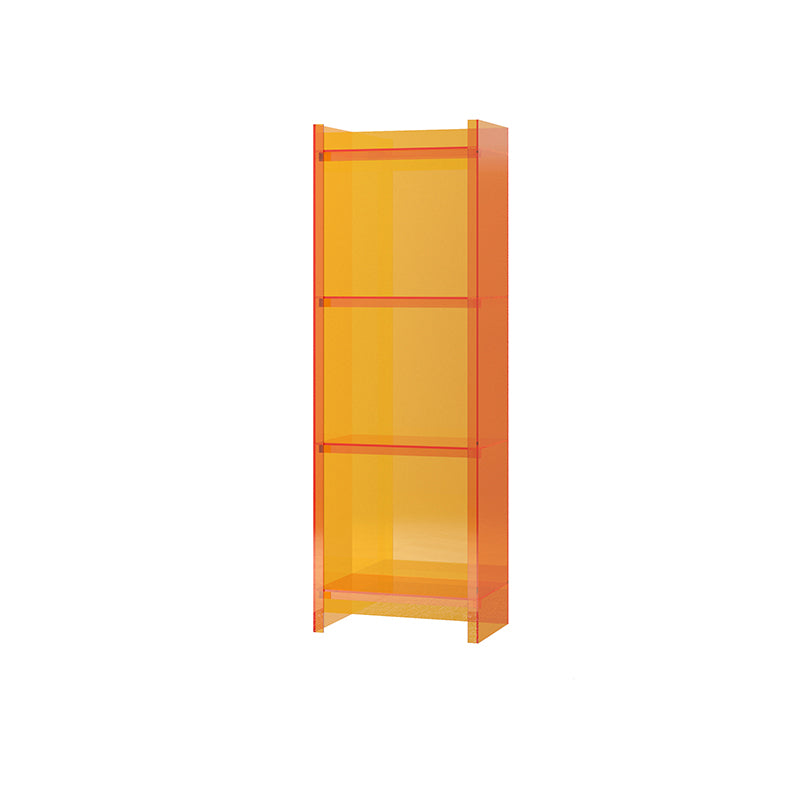 Scandinavian Acrylic Standard Bookshelf Vertical Closed Back Bookshelf for Living Room