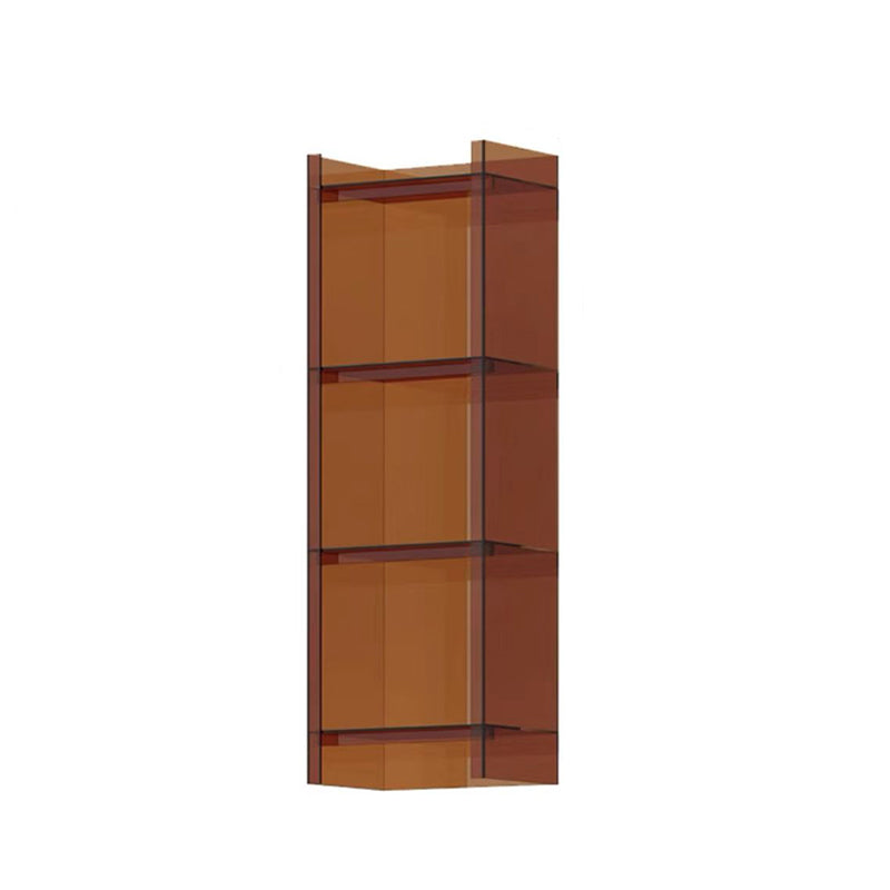 Scandinavian Acrylic Standard Bookshelf Vertical Closed Back Bookshelf for Living Room