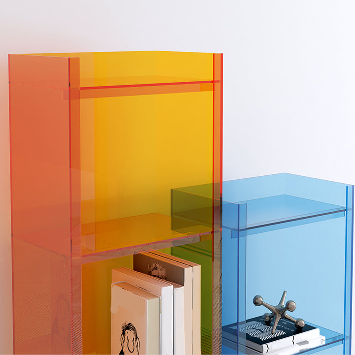 Scandinave acrylique standard étagère verticale à dos fermé étagère pour le salon