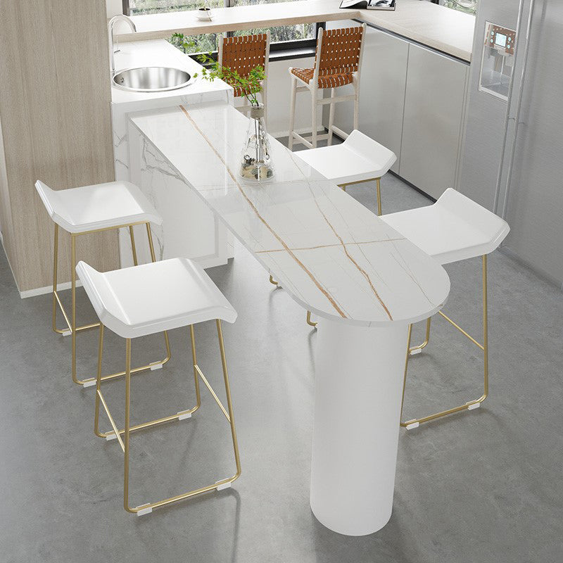 Contemporary Dining Bar Counter Table Rectangle Table for Kitchen