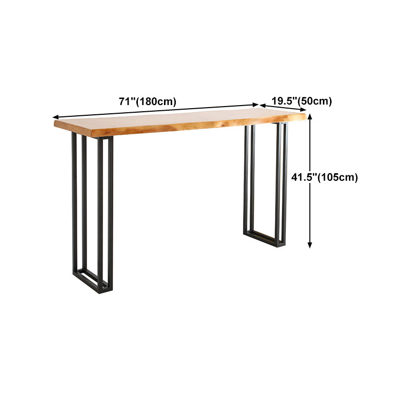 Contemporary Rectangle Bar Counter Table Wooden Dining Table for Kitchen