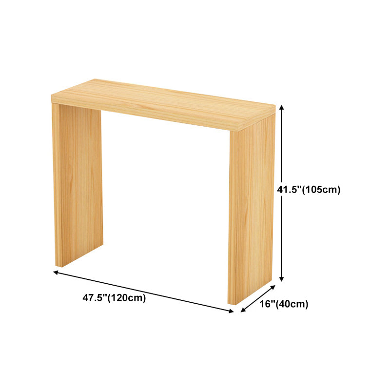 Nordic Rectangle Bar Counter Table Wooden Dining Table for Kitchen