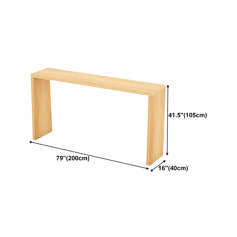 Nordic Rectangle Bar Counter Table Wooden Dining Table for Kitchen