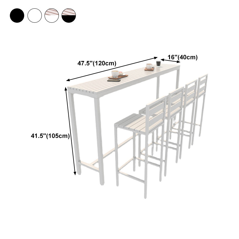 Rectangle Bar Dining Table Industrial Bar Dining Table with Trestle Base