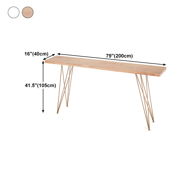 Rectangle Bar Dining Table Contemporary Bar Table with Double Pedestal Base