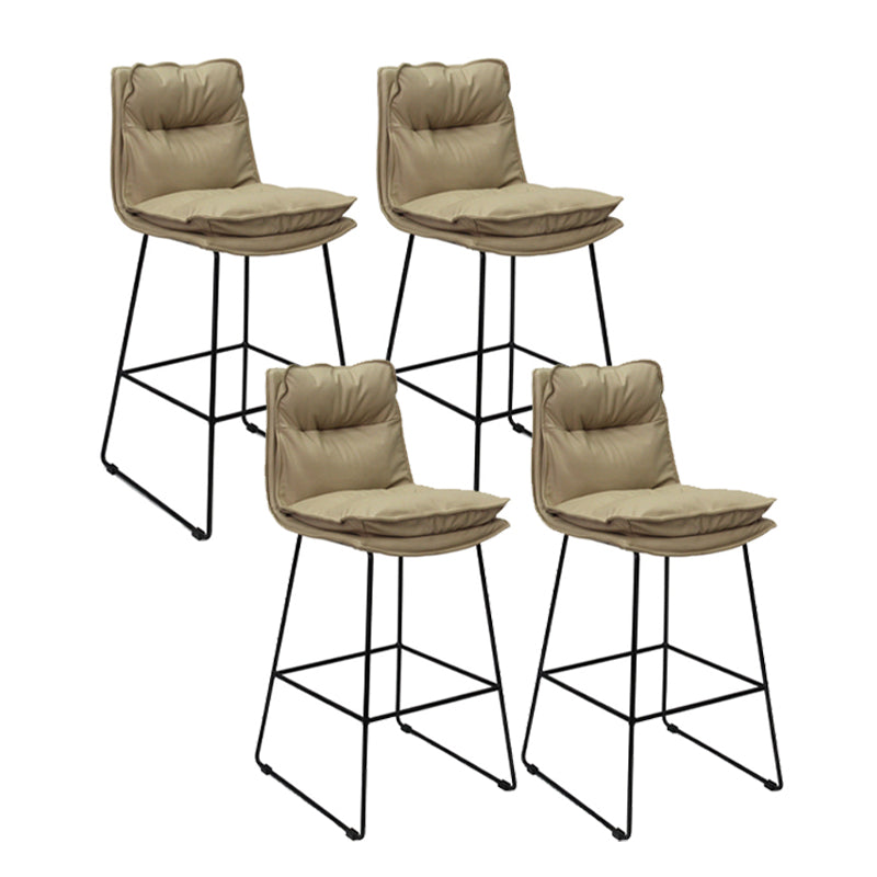 Metal Contemporary Kitchen Dining Room Armless Stool Low Back Bar Stool