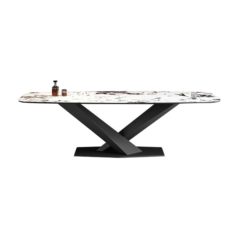 Glam 1/2/4/7 Pieces Dining Set Rectangle Sintered Stone Dining Table Set for Dining Areas