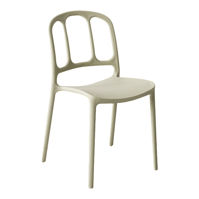 Scandinavian Armless Stacking Dining Chair Open Back Side Chair